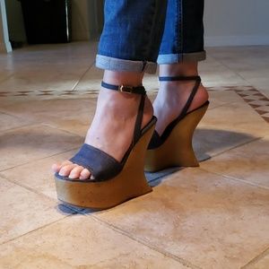 Steve Madden Denim Platform Mules
